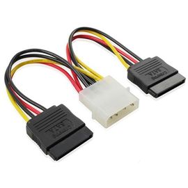  Кабель питания SATA Gembird/Cablexpert CC-SATA-PSY2, 15см, molex 4pin/molex4pin+sata 15pin, на 2 уст 