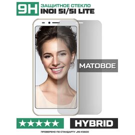  Стекло защитное гибридное МАТОВОЕ Krutoff для INOI 5i/5i Lite 