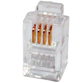  Коннектор LANMASTER (TWT-PL12-6P4C/100) RJ12 д/кабеля 4-ех контактный, 100 шт. 