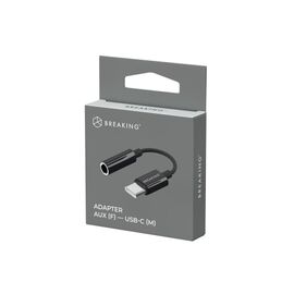  Адаптер Breaking, AUX 3.5мм - USB-C (Черный) 
