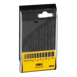  Набор сверл по металлу Deli HSS DH-MHZ013-ED1 (1,5-6,5мм, 13 шт) пластиковый кейс 