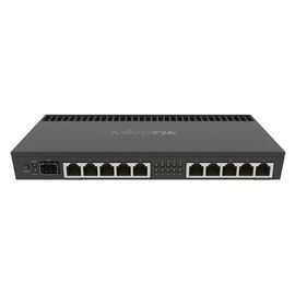 MikroTik RouterBOARD RB4011IGS+RM, Маршрутизатор гигабитный, 10 портов GbEthernet и порт SFP+, раздача PoE на десятом порту, CPU AL21400 4x1.40GHz + RTL8367SB0 