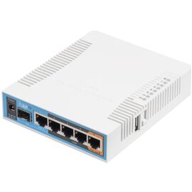  MikroTik RouterBOARD RB962UiGS-5HacT2HnT (hAP ac), Dual-Band Wi-Fi Роутер, 2.4/5GHz, 802.11a/b/g/n/ac, MIMO 3x3, 5xGLAN, 1xSFP, CPU Atheros QCA9558 720 MHz 