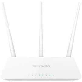  TENDA F3, Wi-Fi Роутер, 300 Mbps at 2.4 GHz, 802.11b/g/n, 1 port WAN 10/100 Mbps + 3 ports LAN 10/100 Mbps, 3 5dBi external antennas 