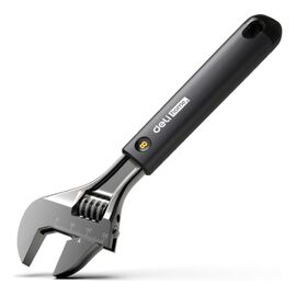  Ключ разводной Deli HT1508 Home Series Black 200мм, эксклюзивный дизайн, рукоятка из высококачественного софттач пластика 