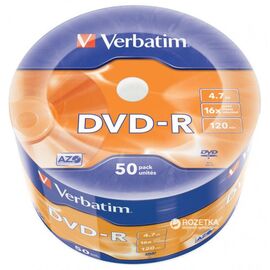  VERBATIM DVD-R 4,7Gb 16x Wrap 50 pcs 43788 