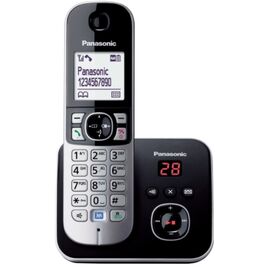  Телефон Panasonic KX-TG6821RUB  (черный) {Беспроводной DECT,автоответчик,определитель номера,телефонный справочник 120 зап.} 