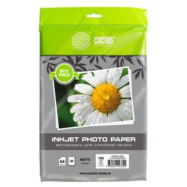  Фотобумага Cactus CS-MA410020EDS A4/100г/м2/20л/белый матовое/матовое для струйной печати 