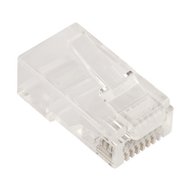  Коннектор LANMASTER (LAN-EZ45-8P8C/U5E-100) RJ45 тип EZ, 8P8C, UTP, Cat.5e, универсальный, покрытие 50 микрон,100 шт. 