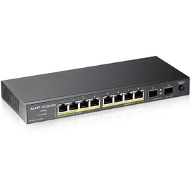  Коммутатор Zyxel GS1100-10HP v2 (GS1100-10HP-EU0102F) 8G 2SFP 8PoE+ 130W неуправляемый 