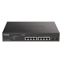  Коммутатор D-Link DGS-1100-10MPPV2/A3A, with 8 ports 10/100/1000Base-T and 2 ports 1000Base-X SFP (6 PoE ports 802.3af/802.3at (30 W) 