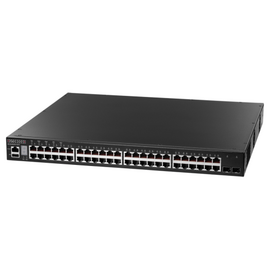  Коммутатор Edge-corE (ECS4620-52T) 48 x GE+2 x 10G SFP+,1 x expansion slot (for dual 10G SFP+ ) L3 Stackable Switch,1 x RJ45 console,1 x USB type A 