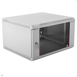  Шкаф коммутационный ЦМО ШРН-Э-6.500 серый 6U 600x520мм пер.дв.стекл несъемные 