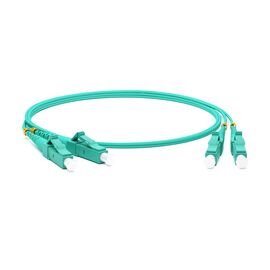  Патч-корд HYPERLINE FC-D2-503-LC/PR-LC/PR-H-20M-LSZH-AQ волоконно-оптический MM50/125 (OM3), LC-LC, duplex, 10G/40G, LSZH, 20 м 