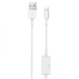  Переходник  MA066, USB - Lightning + Lightning, 1 м, белый 