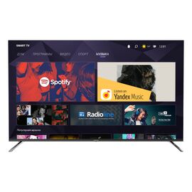  55" Телевизор Harper 55Q850TS серебристый 3840x2160, QLED, Ultra HD, 60 Гц, Frameless, WI-FI, SMART TV, Android TV 