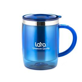  Термокружка LARA LR04-37 400мл, высота 11,5см, диаметр 8см, двойные стенки, пластик 