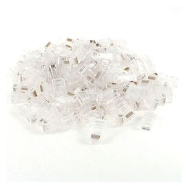  Коннектор DeTech RJ45 8P8C F/G прозрачный (1000 шт/упак) 