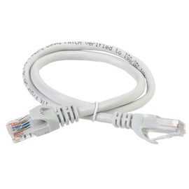  Патч-корд ITK PC01-C5EUL-10M кат.5E UTP LSZH 10м серый 