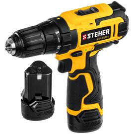  Дрель-шуруповерт STEHER CD-120-2  в кейсе 