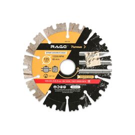  Диск алмазный сегментированный по железобетону и камню VIRA Rage Furious 600128 125 мм 