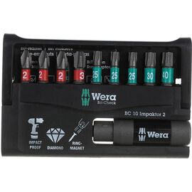  Набор отверток WERA WE-057682, длина стержня 25мм, 10 предметов 