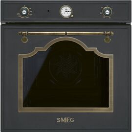  Духовой шкаф Smeg SF67C1AO многофункциональный 60см, 6 функций, антрацит, фурнитура латунная 