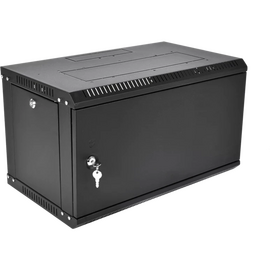  Шкаф коммутационный ЦМО ШРН-6.650.1-9005 настенный 6U 600x650мм пер.дв.металл 200кг черный 470мм 19кг 180град. 346мм IP20 металл 