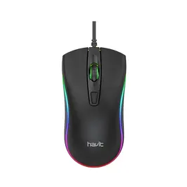  Мышка проводная с RGB подсветкой  HAVIT HV-MS72 USB черная 