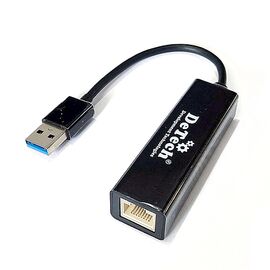  Адаптер DeTech USB 3.0 на RJ45 1000 Мбит/с 