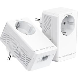  Комплект гигабитных Powerline-адаптеров Mercusys MP500P KIT AV1000 со встроенной розеткой 