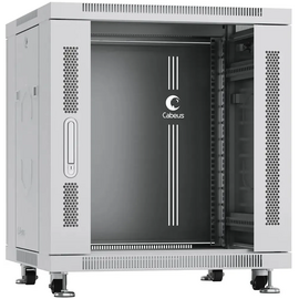  Шкаф коммутационный CABEUS SH-05C-12U60/60 напольный, стеклянная передняя дверь, 12U, 600x730x600 мм 