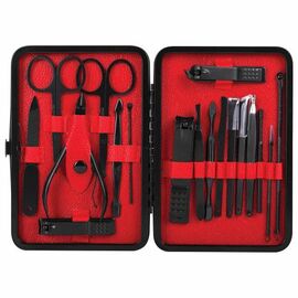  Набор для маникюра и педикюра WBZ 609487 Standard в футляре черный карбон 