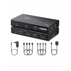  Переключатель UGREEN AK502 (45452) HDMI 2.0 KVM Switch 2 In 1 Out Black 