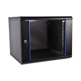  Шкаф коммутационный ЦМО ШРН-Эконом ШРН-Э-12.650-9005 настенный 12U 600x650мм пер.дв.стекл 65кг черный 600мм 23.94кг 180град. 608мм 