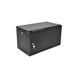 Шкаф коммутационный ЦМО ШРН-Эконом ШРН-Э-9.350.1-9005 настенный, металлическая передняя дверь, 9U, 600x476x350 мм 