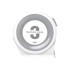  Рулетка Deli Home Series White (H8103A) 3мх19мм, клипса, шнурок, эксклюзивный дизайн 