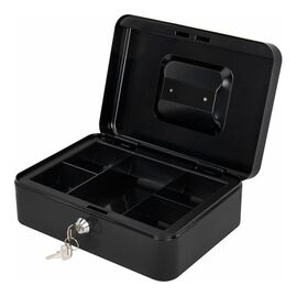  Ящик для денег BRAUBERG 291349 90х180х250мм, ключевой замок, черный 