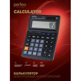  Бухгалтерский калькулятор Perfeo PF_B4850, 14-разр., черный 