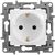  Розетка силовая Legrand Etika (672221) скрыт. зазем. IP21 белый 