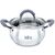  Кастрюля LARA LR02-481 (нерж) серия bell 18x10,5см, 2,6л, капс. инд дно, силик. ручка, стекл. крышка 