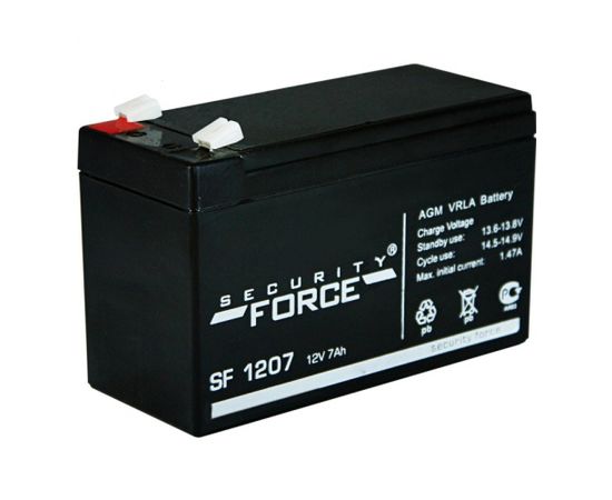  АКБ для ИБП Security Force SF 1207 (12V, 7Ah / 12В, 7Ач) 