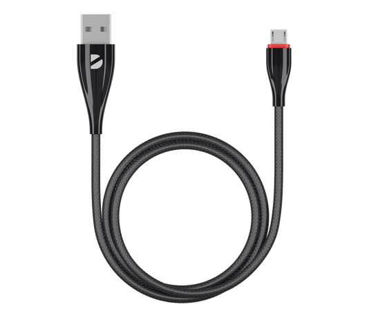  Дата-кабель Ceramic USB - micro USB, 1м, черный, Deppa, 72285 