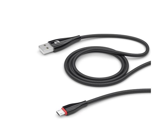  Дата-кабель Ceramic USB - micro USB, 1м, черный, Deppa, 72285 