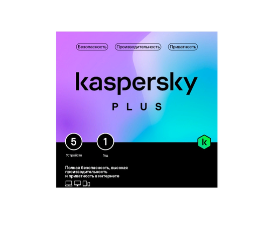  Антивирус Kaspersky Plus + Who Calls (KL1050ROEFS) 5-Device 1 year Base Card 