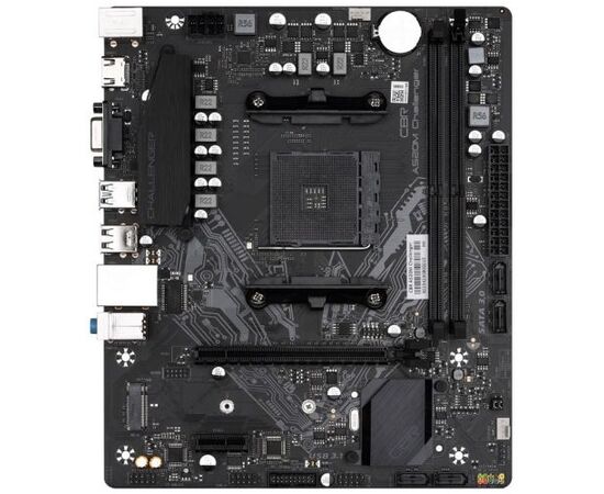  MB sAM4 CBR A520M Challenger (MB-MSA520M-65W-BLK), 2*DDR4, mATX, VGA+HDMI, 1*PCIEx16/1* PCIEx1/1*M.2(NVME & SATA), 4*SATA3, 4*USB2+2*USB3, Glan 