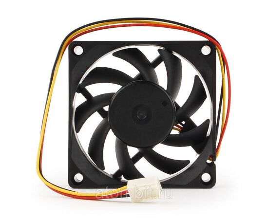  Вентилятор 70 мм Gembird D7015SM-3, 70x70x15, 3 pin, 2100 rpm, провод 25 см 