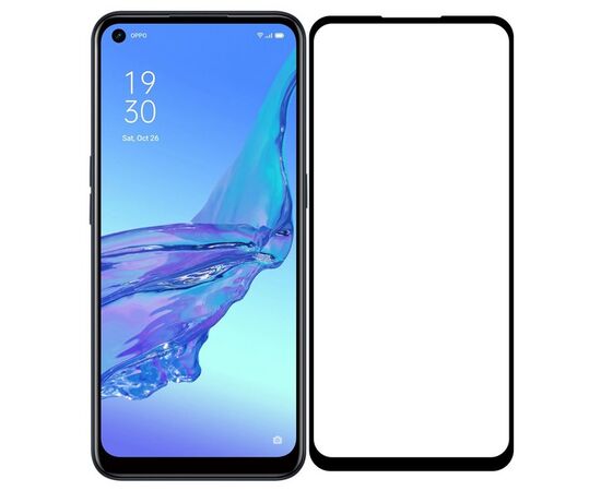  Стекло защитное Full Glue Premium Krutoff для OPPO A53(2020)/A33(2020)/A32/A53S/Realme 7i/C17 черное 