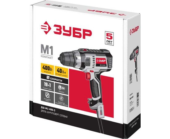  Дрель-шуруповерт Зубр ДШ-М1-400-2 