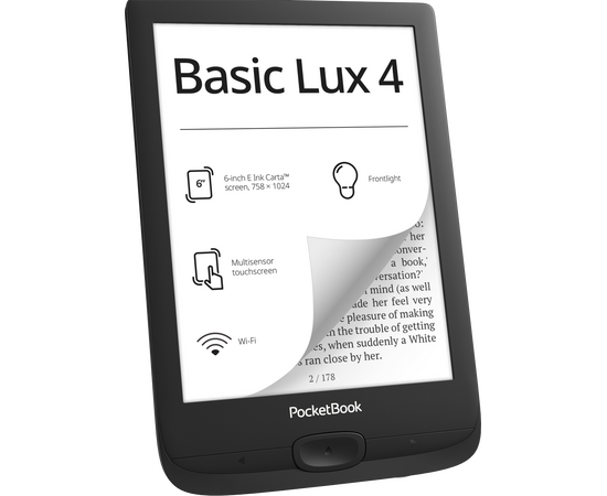  Электронная книга PocketBook 618 Basic Lux (PB618-P-WW) черный 
